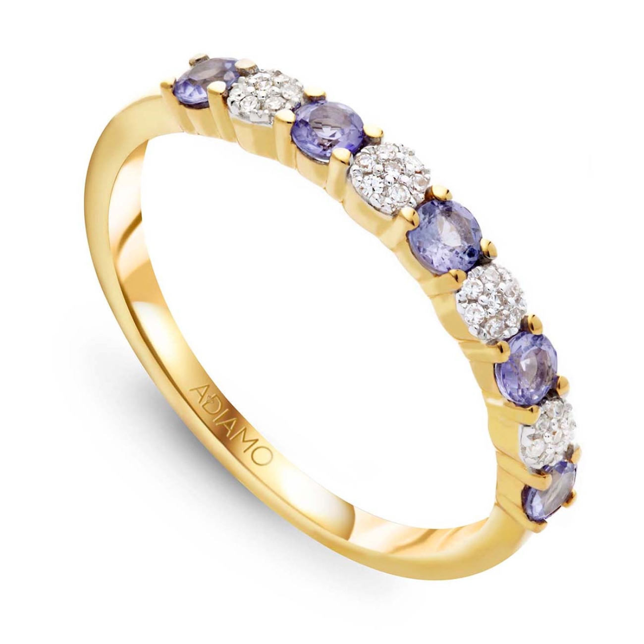 Pierścionek z tanzanitami i diamentami (R85272 Y T): 7