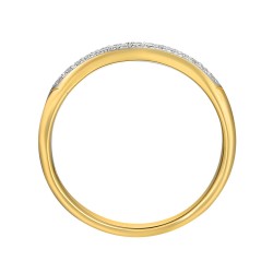 Pierścionek obrączkowy z diamentami (R71735 Y): 10 - zdjęcie: 4