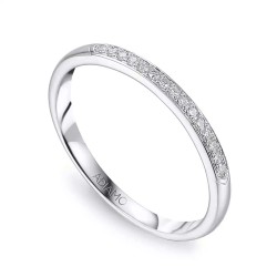 Pierścionek obrączkowy z diamentami (R71735 W): 7 - zdjęcie: 2