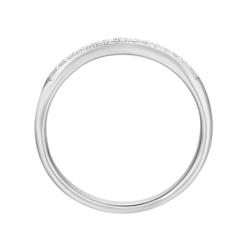 Pierścionek obrączkowy z diamentami (R71735 W)