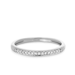 Pierścionek obrączkowy z diamentami (R71735 W)