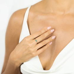 Pierścionek ze szmaragdem i diamentami (R69341 EM): 12 - zdjęcie: 3