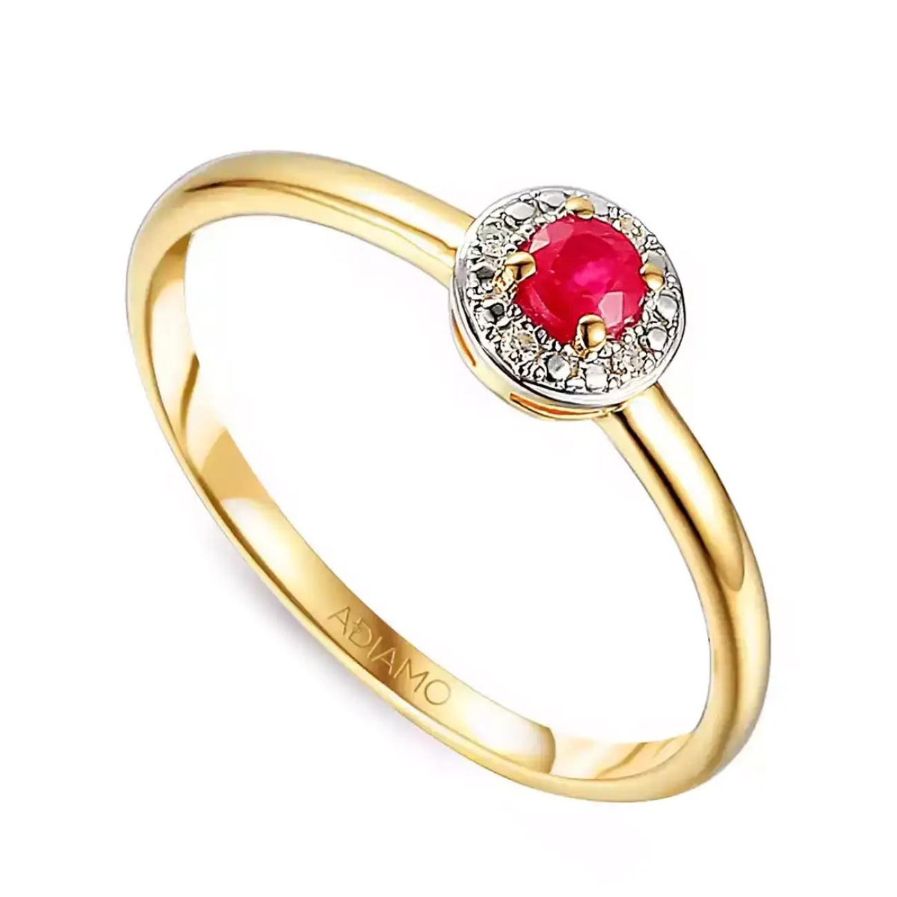 Pierścionek z rubinem i diamentami (R69341 Y RU): 12