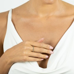 Pierścionek z niebieskimi topazami, z żółtego złota pr. 585: 12 - zdjęcie: 3