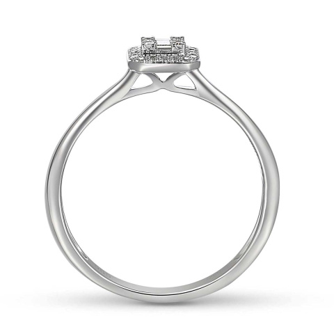 Pierścionek z diamentami, białe złoto pr.585 (R71618 W)