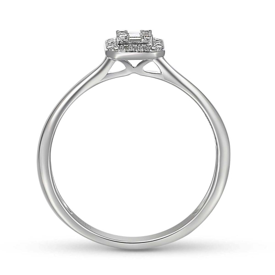 Pierścionek z diamentami, białe złoto pr.585 (R71618 W): 8