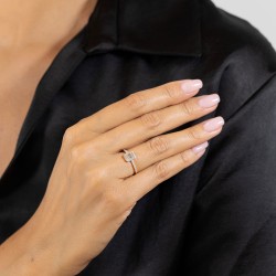 Pierścionek z diamentami bagietowymi (R70473 Y): 7 - zdjęcie: 3