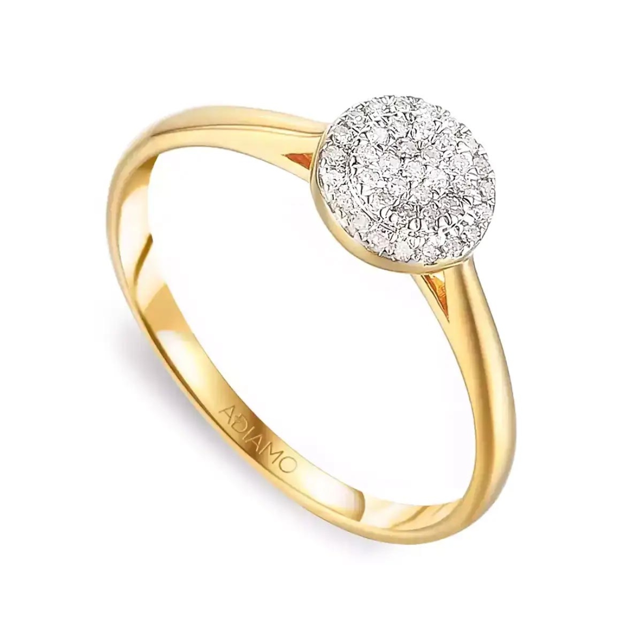 Pierścionek z diamentami, żółte złoto pr.585 R47670 Y: 12