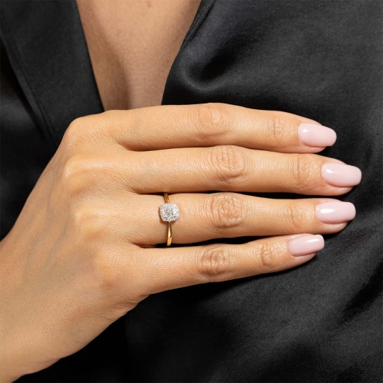 Pierścionek z diamentami (R45732 YW): 13