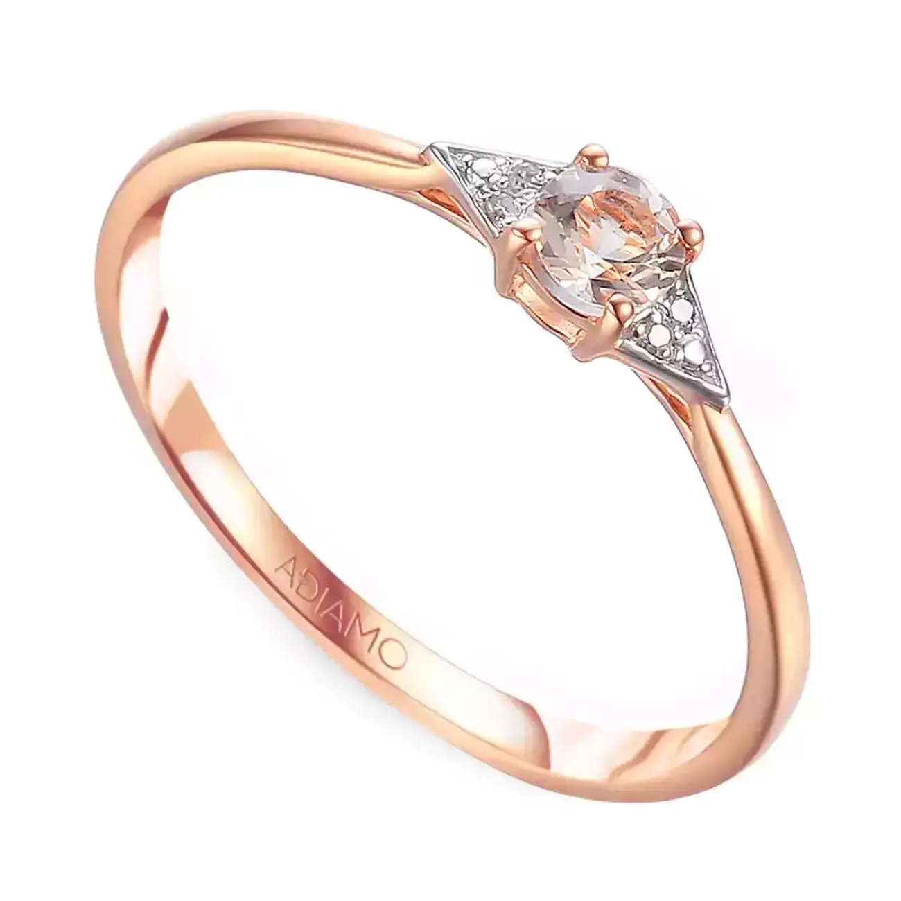 Pierścionek z morganitem i diamentami (R69324 R MR): 8