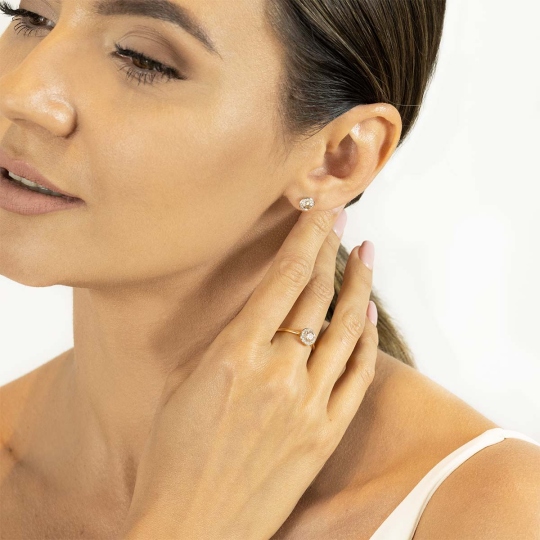 Pierścionek z morganitem i diamentami (R80096 R MR): 7