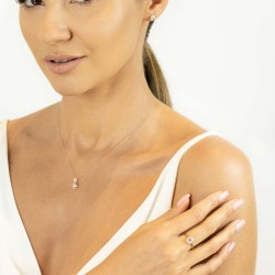 Pierścionek z morganitem i diamentami (R80096 R MR): 7 - zdjęcie: 4