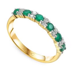 Pierścionek ze szmaragdami i diamentami: 15 - zdjęcie: 2