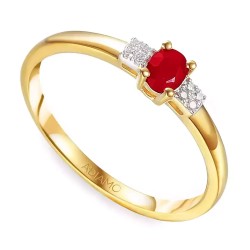 Pierścionek z rubinem i diamentami (R82445 Y RU): 7 - zdjęcie: 2