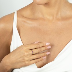 Pierścionek z rubinem i diamentami (R82444 Y RU): 8 - zdjęcie: 3