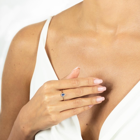 Pierścionek z tanzanitem i diamentami (R69348 Y T): 13