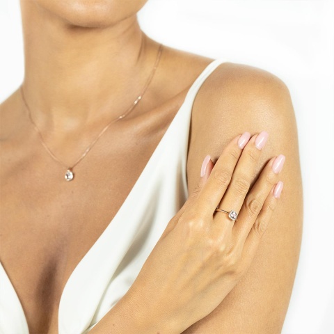 Pierścionek z morganitem i diamentami (R58266 R MR)