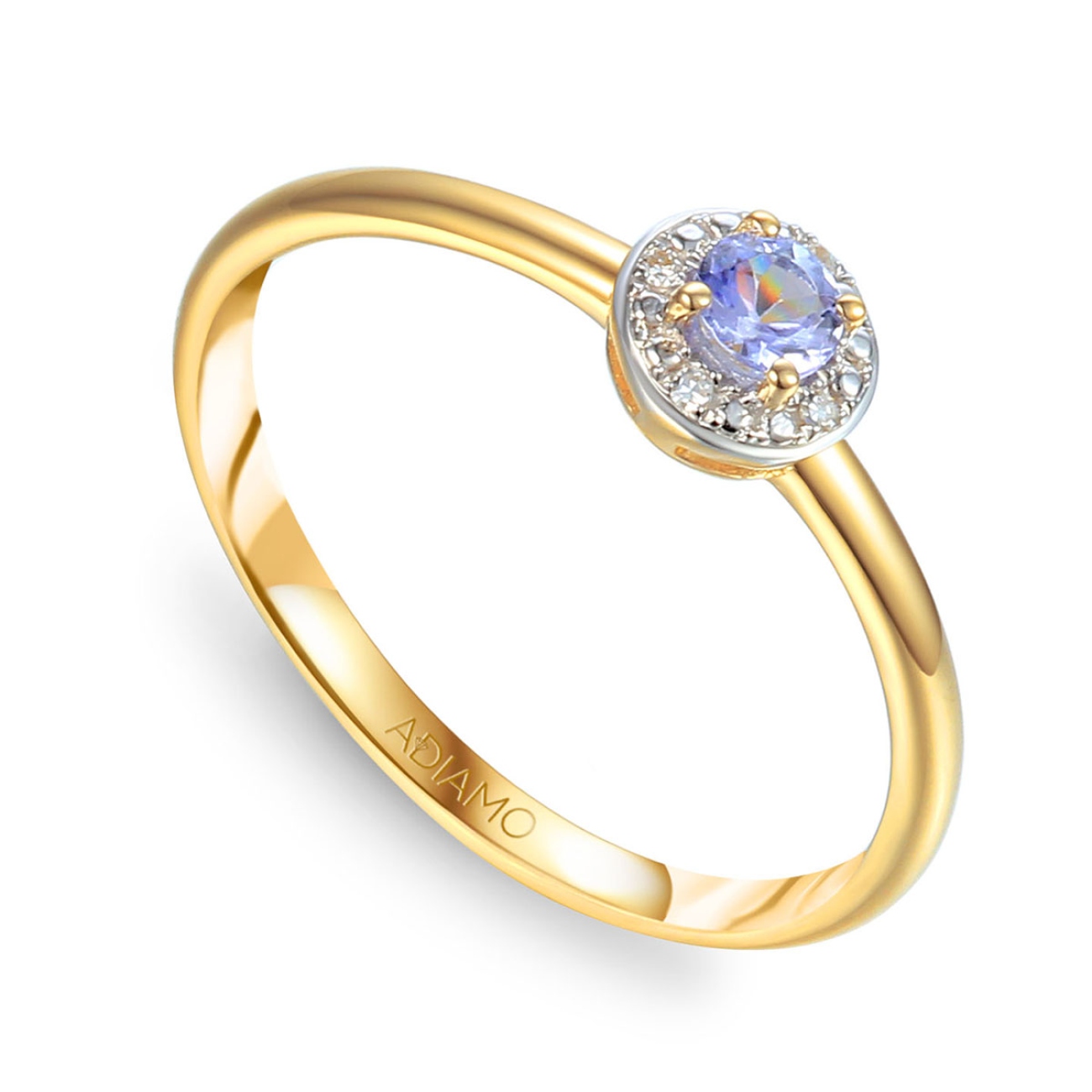 Pierścionek z tanzanitem i diamentami (R69341 Y T): 7