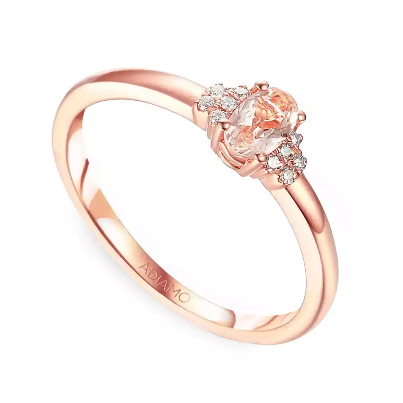 Pierścionek z morganitem i diamentami (R30617 R MR): 7