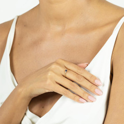 Pierścionek z szafirem i diamentami (R69324 Y SA): 10 - zdjęcie: 3