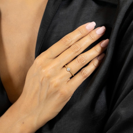 Pierścionek z diamentami (R69683 Y): 10