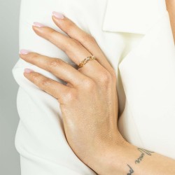 Pierścionek obrączkowy z diamentami (R79466 Y): 13 - zdjęcie: 3