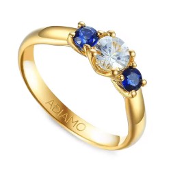 Pierścionek z szafirami 43032 SA: 15 - zdjęcie: 2