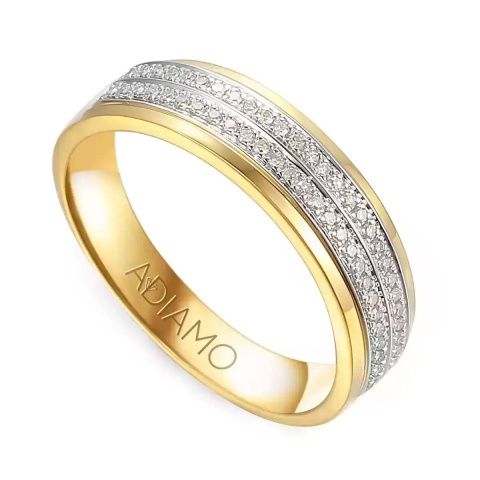 Pierścionek obrączkowy z diamentami (R81543 Y)