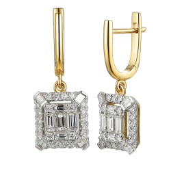 Kolczyki z diamentami (E53667 Y A) - zdjęcie: 2