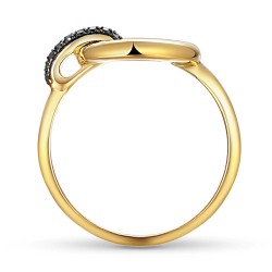 Pierścionek z czarnymi diamentami (R93441 Y BD): 7 - zdjęcie: 4