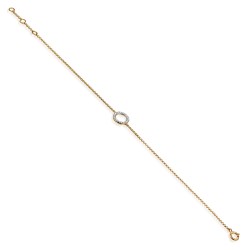 Bransoletka z diamentami (B06099 Y G) - zdjęcie: 2