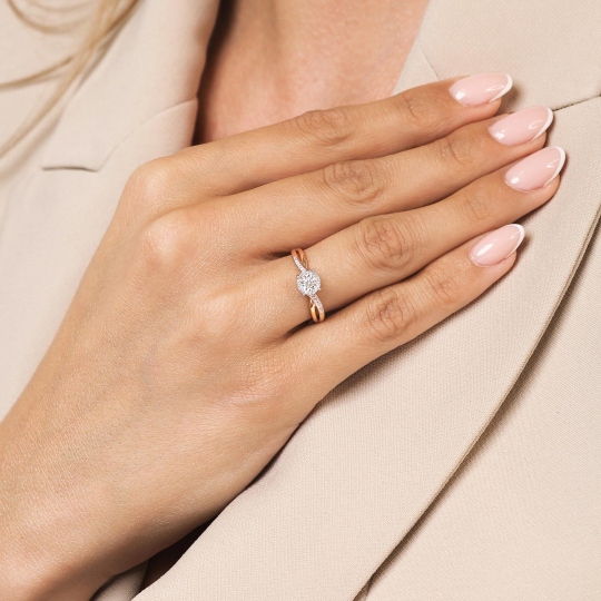 Pierścionek z diamentami (R55230 YW): 10