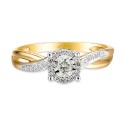 Pierścionek z diamentami (R55230 YW): 10 - zdjęcie: 4