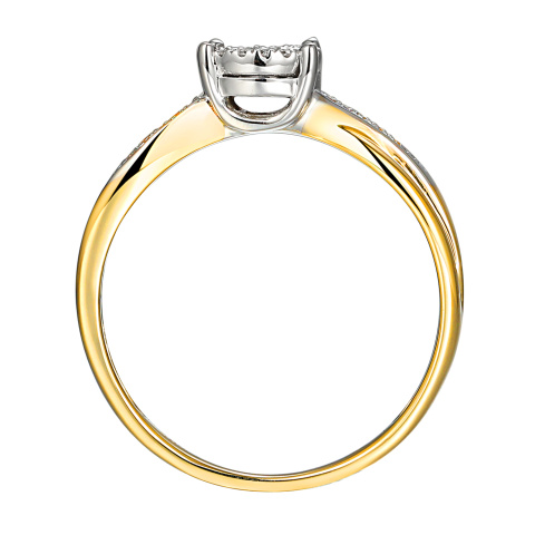 Pierścionek z diamentami (R55230 YW)
