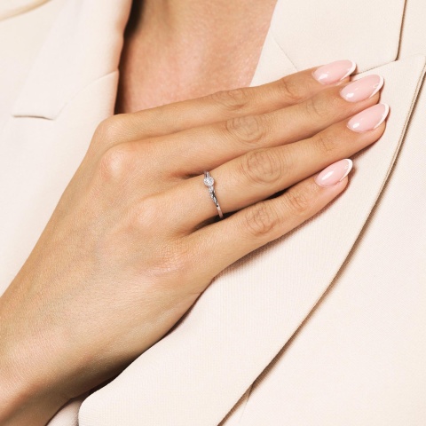 Pierścionek z diamentami (R46679 W)