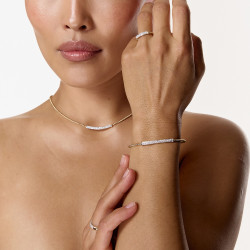Bransoletka bangle z diamentami (B09418 Y) - zdjęcie: 3