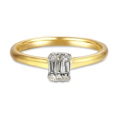 Pierścionek z diamentami (R80434 YW)