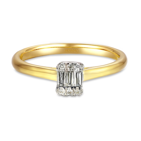 Pierścionek z diamentami (R80434 YW): 22