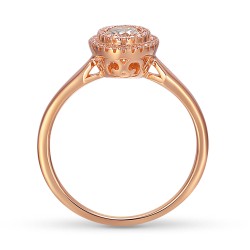 Pierścionek z morganitem i diamentami (R87497 R MR): 14 - zdjęcie: 5