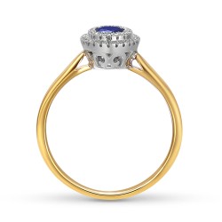 Pierścionek z szafirem i diamentami (R87497 YW SA): 7 - zdjęcie: 5