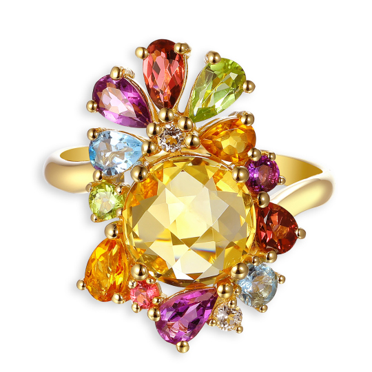 Pierścionek z kolorowymi kamieniami (R88900 Y): 8