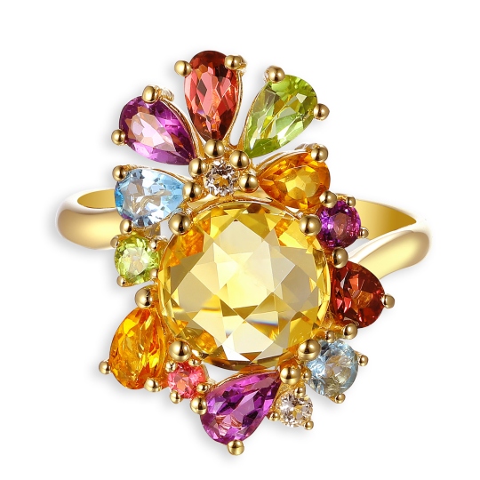 Pierścionek z kolorowymi kamieniami (R88900 Y): 8