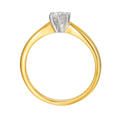 Pierścionek z diamentem (R34130 YW 0,25 ct)