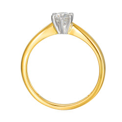 Pierścionek z diamentem dwukolorowe złoto pr.585 R34130 0,25ct: 8 - zdjęcie: 3