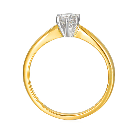 Pierścionek z diamentem dwukolorowe złoto pr.585 R34130 0,25ct: 8
