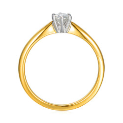 Pierścionek z diamentem, dwukolorowe złoto pr.585 R34130 0,20ct: 8 - zdjęcie: 3