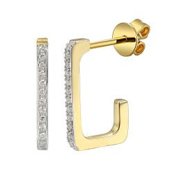 Kolczyki z diamentami (E81878 Y S) - zdjęcie: 2