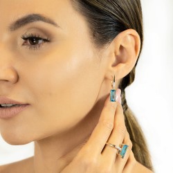 Pierścionek z niebieskim topazem i diamentami (R73287 Y BT): 22 - zdjęcie: 4