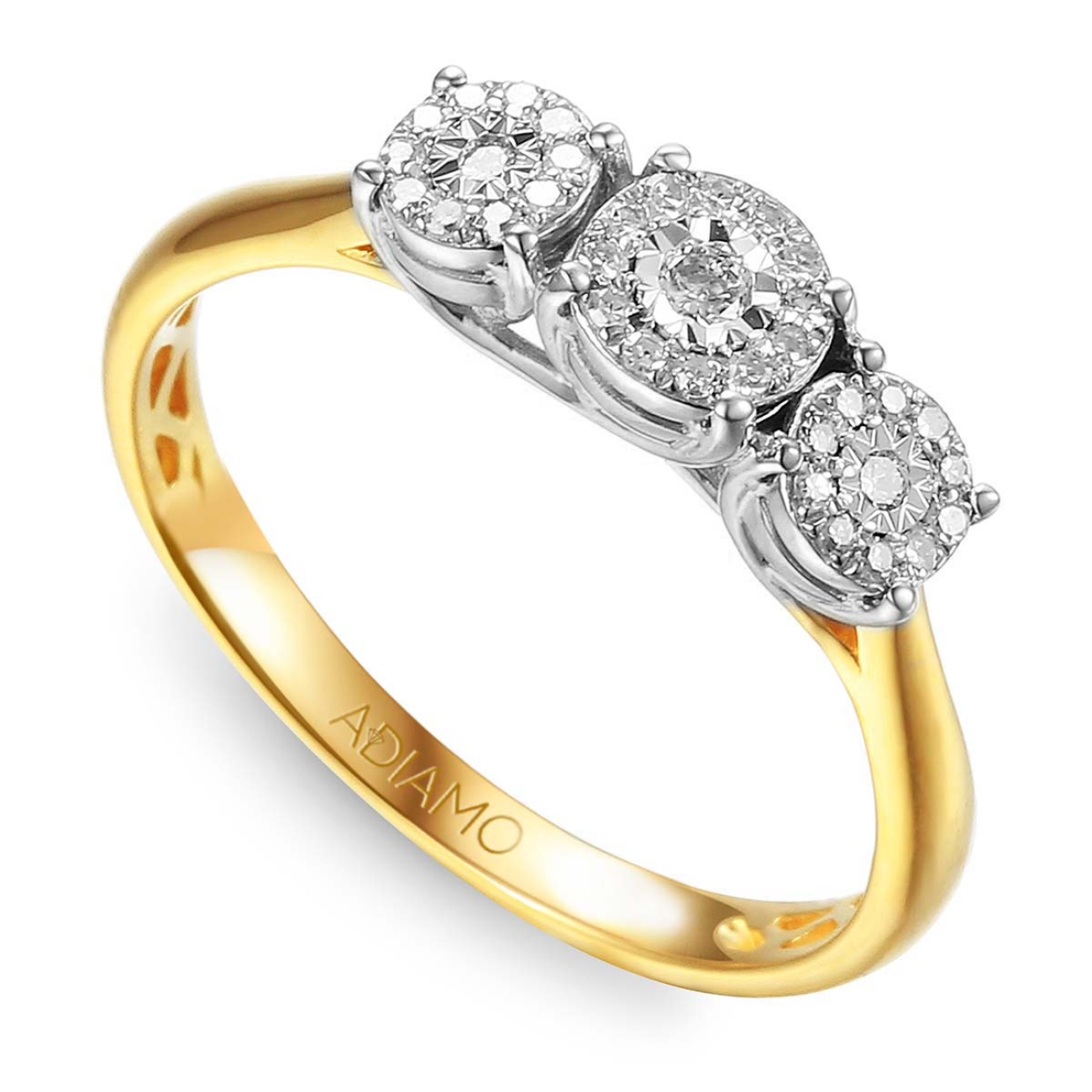 Pierścionek z diamentami (R53534 YW): 10