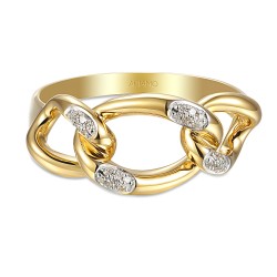 Pierścionek pancerka z diamentami (R93410 Y): 15 - zdjęcie: 4